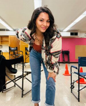 Humberly Gonzalez Instagram - Back in high school, wearing my favorite jacket, running into my ex, wbu? 😜
.
.
.
.
@netflix @gngbts #GinnyAndGeorgia