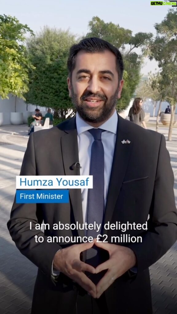 Humza Yousaf Instagram - Today at #COP28 I announced an additional £2 million @scotgov funding for loss and damage. Scotland’s world-first Climate Justice Fund will continue to focus on communities most affected by climate change, and in order to deliver for those who need it most we must ensure the views and needs of those typically marginalised in such communities – particularly urban voices from the Global South and youth perspectives – are heard. The £1 million funding @scotgov has announced today for the Inclusive Climate Action programme will support cities in the Global South to deliver local inclusive climate action, build resilience for residents, pilot city-led approaches to loss and damage and build cities’ influence in global policy debates. While of immense importance, we cannot just provide funding to deal with the effects of climate-induced loss and damage alone. Devolved governments have a crucial and essential role to play in addressing loss and damage and the global journey to net zero – responsibility for over half of the emissions cuts needed at a global level lie with devolved state and regional governments. The C40 Cities programme aligns with our Climate Justice principles, and will provide cities with support that builds resilience and can be scaled up to meet community need. Dubai, United Arab Emirates