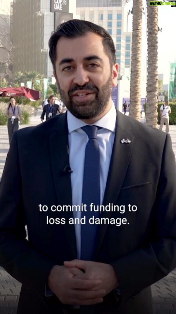 Humza Yousaf Instagram - At #COP26 in Glasgow, Scotland became the first country in the Global North to commit funding to loss and damage. Since then, we’ve been urging other governments, other countries in the Global North, to do likewise. I’m so pleased that in the opening days of #COP28 there has been agreement to mobilise and capitalise a fund for loss and damage. Because ultimately this is an issue of justice. It’s a moral responsibility for countries in the Global North, those that have disproportionately caused the impacts of climate change, but it’s our friends in the Global South who are disproportionately impacted by it. We have a moral responsibility in the Global North to fund loss and damage. We’ll continue to make sure that when it comes to the operationalising of that fund, it’s done so with justice at its heart, not adding to the debt burden that already exists in the Global South. Dubai, United Arab Emirates