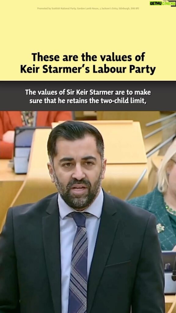 Humza Yousaf Instagram - These are the values of Keir Starmer’s Labour: ❌ Keep the Tory Bedroom Tax ❌ Keep the Tory two-child benefit cap ❌ Keep the Tory rape clause ❌ Keep tuition fees in England 📢 You can’t trust Labour to deliver change when they won’t even scrap the cruellest Tory policies. Scottish Parliament Building