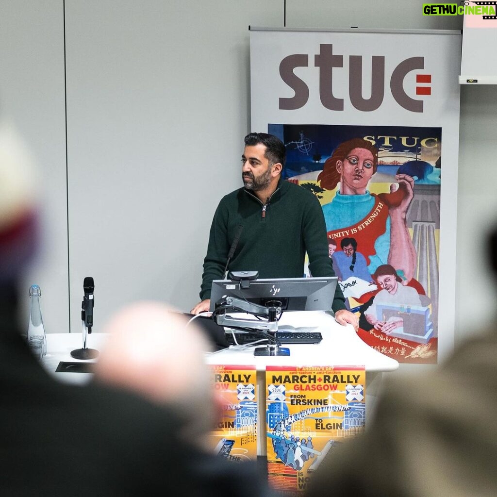 Humza Yousaf Instagram - The @scottishtuc rally was an opportunity to re-dedicate ourselves to the fight against racism and fascism. To say loud and clear that Scotland rejects hatred and intolerance in all of its forms. And I'll be with you every step of the way as we seek to advance equality for all. Glasgow, Scotland