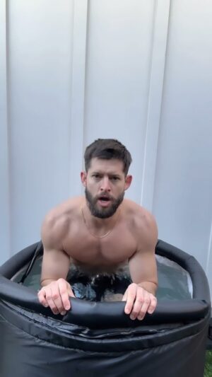 Hunter March Instagram - Day 2. Tag your 2024 accountability partner. Mine’s my dad which, for this challenge, he hates. #coldplunge #icepod #HuntersColdDad