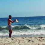 Hunter March Instagram - Me waiting to play beach games with the Top Gun guys but they already have two full volleyball teams but like that’s fine, idc, like I really don’t. Malibu, California