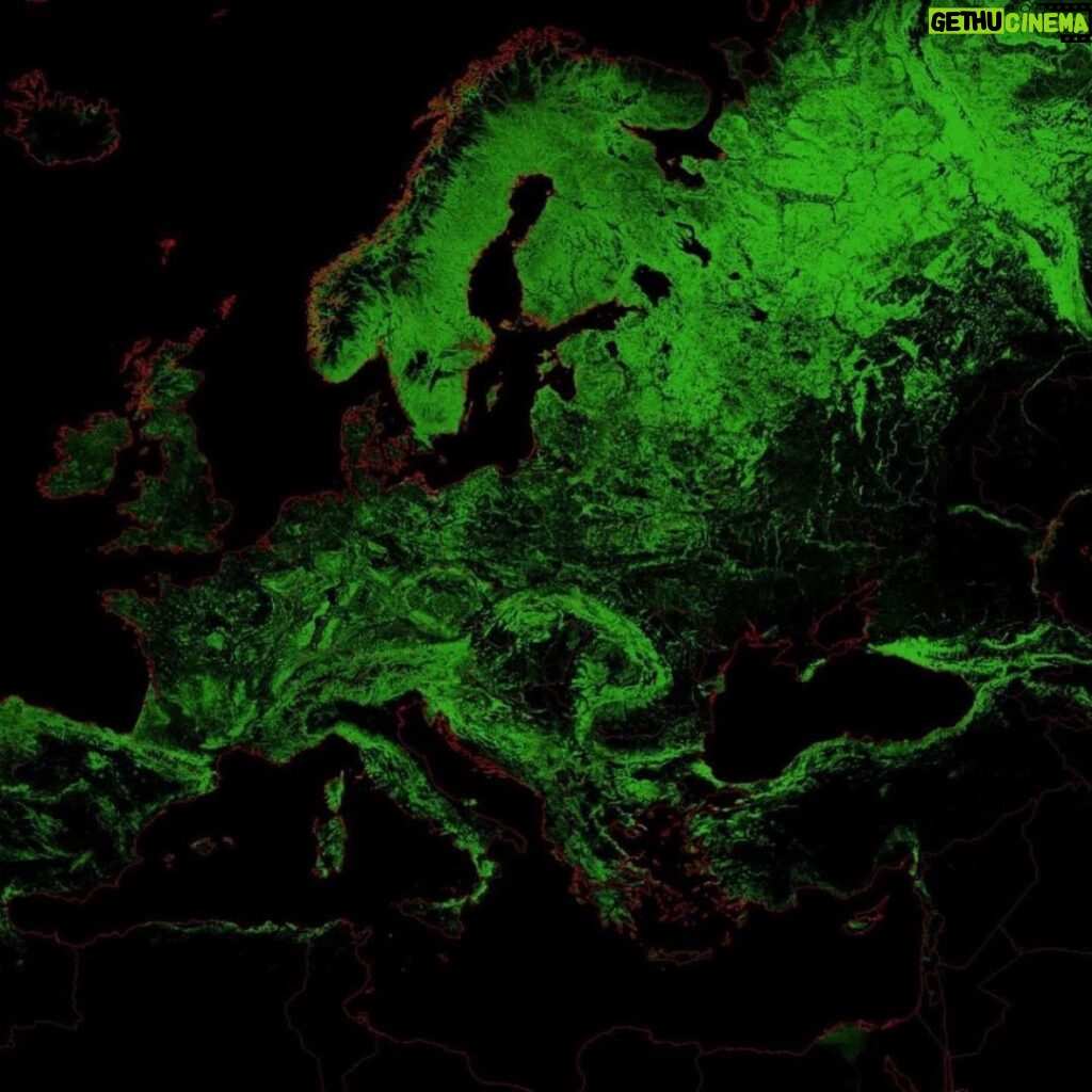 Ian Bremmer Instagram - beautiful forest cover map of europe