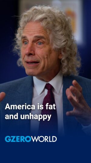 Ian Bremmer Instagram - Americans are fatter and less happy than their peers in other affluent Western democracies, Harvard psychologist @sapinker says.

He explains that the US is an outlier among affluent Western democracies. It’s rich. It’s more or less democratic. Yet it has lower life expectancy than its counterparts. It has poor scores on math tests, has more obesity, more drug addiction, more violence. 

He joined @ianbremmer on #GZEROWorld last year to dive into a puzzling question: Why is the United States punching below its wealth in so many measures of wellbeing? 

Follow @gzeromedia for more from our weekly global affairs TV show, #GZEROWorld.

#stevenpinker #ianbremmer #Wellness #Wellbeing #UnitedStates #USA