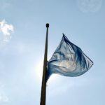 Ian Bremmer Instagram - united nations workers hold moment of silence & flies flag at half mast to honor > 100 employees killed in gaza