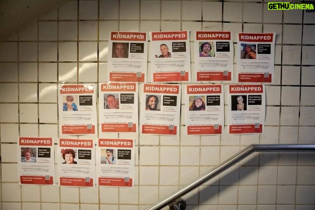 Ian Bremmer Instagram - fliers for those kidnapped by hamas popping up around nyc New York, New York