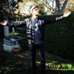 Ian Harding Instagram - Basking in the LA "winter" sun with my faux leather members only jacket. Thanks @karenraphael @humanesociety