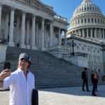Ian Somerhalder Instagram - Behind the scenes of an incredible day as @iansomerhalder visited @fox5dc and Capitol Hill! 🙌🏻 We spent the day lobbying around #regenerativeagriculture in the 2023 Farm Bill, and had a special screening of #CommonGroundMovie , along with @rosariodawson , @farmgreen13 and @kisstheground 🌱 This is only the beginning! Be part of the movement! 🎟️ click the link in our bio to get your tickets now!