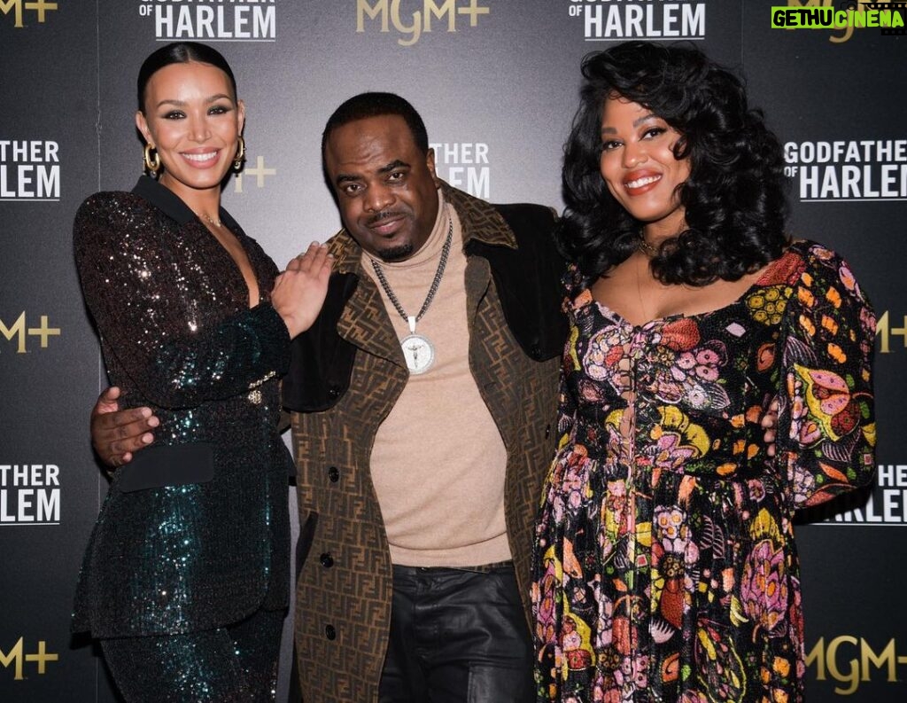 Ilfenesh Hadera Instagram - 🫶🏾 . . . Thank you to everyone who came uptown for our special season three screening of @godfatherofharlem Hope the rest of you will tune in tomorrow night on @mgmplus Hair @ursulastephen Makeup @georgisandev Threads @albrightfashionlibrary love my team ❤️‍🔥
