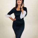 Inchara Joshi Instagram - 🧿🖤”Black is always my happy Colour”🧿🖤 Cc: @rahulaa_gowda ❤️ #inchu #inchara #incharajoshi #viral #trending #blackdress #herione #actress #actor #blackcolor #katheyondushuruvagide #sahana #telugu #tamil #kannadaserial Bangalore, India