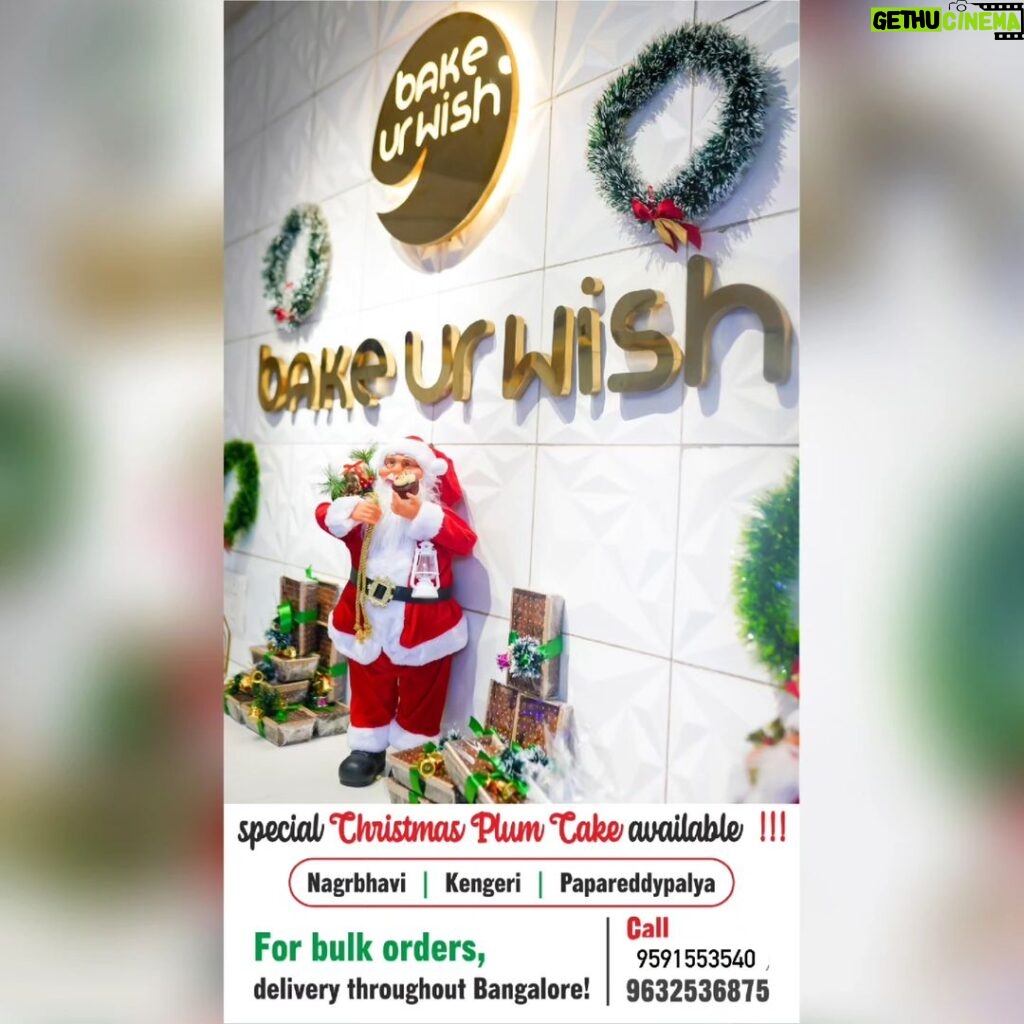 Inchara Joshi Instagram - 🎄🎅Nothing says CHRISTMAS like a delicious cake🎂🎄🎅 Special plum cakes are available apart from those they are varieties of cakes available and also you get get your cakes customized according to your wish @bakeurwish ❤️ What are you waiting for ????contact them now...... #cake #Christmas #cute #viral #trending #bake #bakeyourwish #Santa