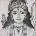 Inchara Joshi Instagram - Jai Shri ram ❤️🧿 Haven’t learnt sketching or painting but it’s a hobby so wanted to do something for Prabu ram 🙏🏻💙 So tried sketching him if there are any faults forgive me and move on😅✨🧿 #inchu #prabhuram #shriram #ayodhyarammandir🚩 #ramasketch #ramdrawing #ramshading #ramalalla🙏♥️🧿 #ayodya #incharajoshi #inchara #shading #drawing #sketch #ramram