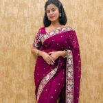 Inchara Joshi Instagram - 🧿❤️I love sarees because they add the right amount of class and oomph at the same time.🧿❤️ Hairstyle & pc : @harshitha_c_shetty ❤️ #instagood #incharajoshi #inchara #actor #saree #sahanasaree #katheyondushuruvagide #starsuvarna #sahanayati #sahanayathi #kannadaserial #kannadaactress #kannadathi Bangalore, India