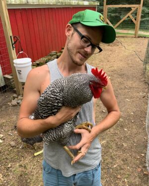Ivy Winters Instagram - Who’s my big boy?!! Tommy’s my big boy!! I love my rooster. #tommy #rooster #buddy #bigboy #cockadoodledoo #coop