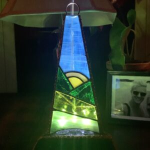 Ivy Winters Instagram - Made a couple stained glass incense burners! They also act as pretty night lights! If you had to pick a favorite incense what would it be?!! #nagchampa #nagchampagold #sandalwood #frankincense #palosantos #stainedglass #handmade #diy #gooutandmakesomething #nightlight #mountain #sunrise