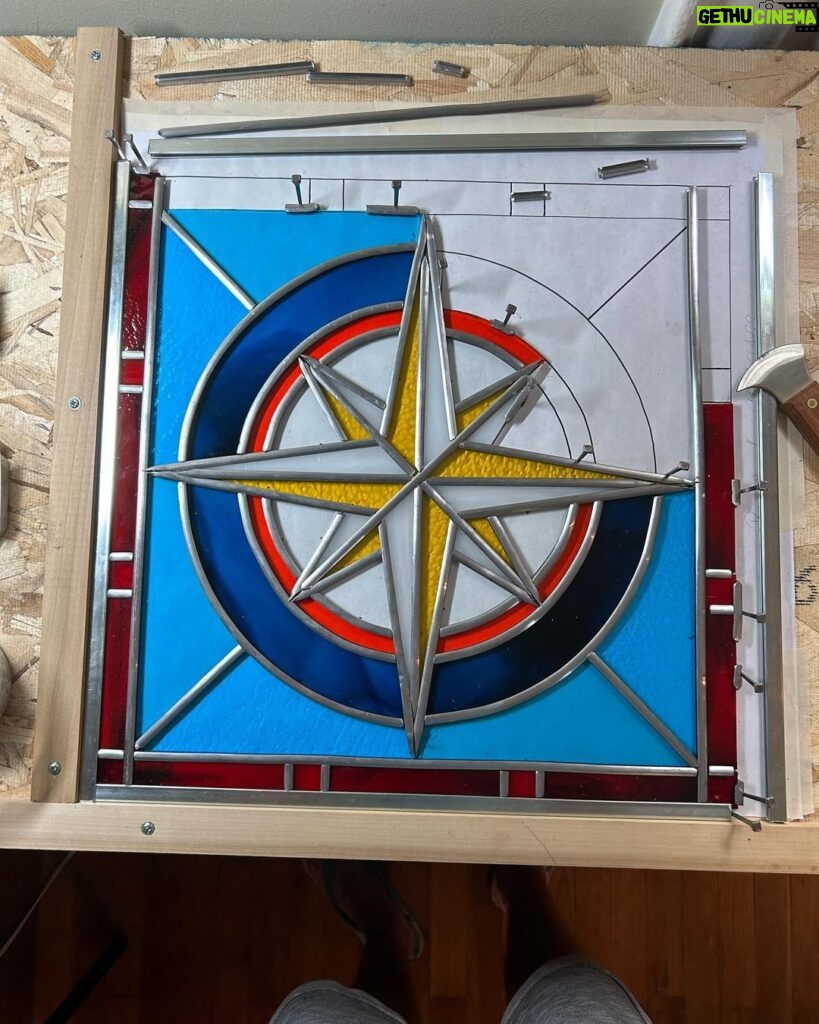 Ivy Winters Instagram - Howdy all! It sure has been a minute! I’ve been busy locked away in my studio playing with glass. I’ve been learning a lot, making a lot… and getting plenty of little glass finger cuts 😛 Hope you enjoy this little compass leaded glass window. If you live in the Lansing MI area you can see him displayed at Lansing Art Glass ❤️ #stainedglass #compass #leadedwindow #rockingouttobrandicarlile