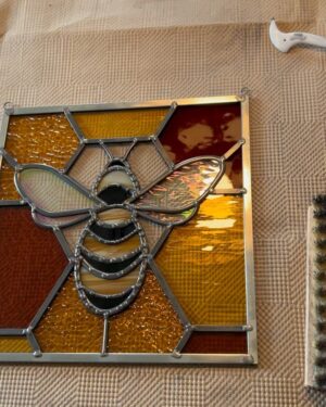 Ivy Winters Instagram - Howdy all! Wanted to share some of the few stained glass pieces I’ve created over the past 5 months. If you’re in town and interested in purchasing one of these bad boys you can see them displayed at @geefarmsnursery in Stockbridge Michigan. Big smooches! #stainedglass #handmade #honeybee #poppy #tulips