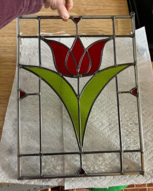 Ivy Winters Instagram - Howdy all! Wanted to share some of the few stained glass pieces I’ve created over the past 5 months. If you’re in town and interested in purchasing one of these bad boys you can see them displayed at @geefarmsnursery in Stockbridge Michigan. Big smooches! #stainedglass #handmade #honeybee #poppy #tulips
