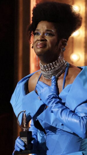 J. Harrison Ghee Instagram - “For every trans, nonbinary, gender non-conforming human − whoever was told they couldn’t be, couldn’t be seen, this is for you.” Congratulations to the incredible @jharrisonghee for their groundbreaking Tony Award® win for Best Leading Actor in a Musical. Thank you for sharing your gifts and your gospel with the world! 💙 #SomeLikeItHotMusical Link in bio.