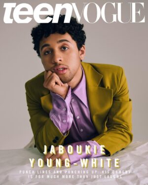 Jaboukie Young-White Instagram - honoredt to be a @teenvogue young hollywood cover
- // -
📸: nacho alegre / @nachoalegre
stylist: solange franklin / @solangefranklin
hair: dennis gots / @dennisgots
makeup: sarah uslan / @sarahuslan
manicure: holly falcone / @hollyfalconenails 
set design: bryn bowen / @bigtimebowen