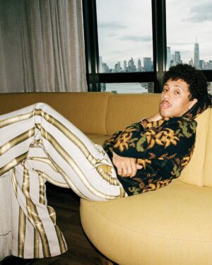 Jaboukie Young-White Instagram - slide 1: the plan worked. three years after starting as a dishwasher at Soho House Omaha, I had finally infiltrated the upper echelons of the Omaha, Nebraska ranching community. a fateful poker night lead me to my final target. Bled Johnry was land baron, a God fearing republican, and based on the song last playing when he started his 2024  GMC Sierra 2500 to give me a ride home from poker night, a Lana Del Rey stan.

slide 2: It was my fault. I got sloppy. I spent too much energy keeping up a convincing cover. I dedicated an entire weekend to finding a turquoise bolo tie for Rip Himschel Jr.'s first born's baptism. I spent a week learning to break a mare. Had I not wasted all those nights going backroad mudding, I would've known Bled's son was due home from a three week jail stay for his 10th DUI. I'll never forget Bled's son, Bleed, wordlessly backing out of the room, as Bled backed out of me. Bleed knew better than to challenge Bled to his face. Instead he gossiped to anyone who would listen. 

The coroner ruled Bled's death a "hunting accident". Bleed had Rip's charges dropped. Rip's wife, Silverado, divorced him anyway. The charges didn't stick, but the rumors of Rip and Bled's longstanding friendship did. A month shy of the day Bled planned to sell his shares and unwittingly blow up his company, Bleed Johnry became CEO.

Slide 3: Now I live and work in New York City as lawyer, after getting my start settling dish & chore related civil disputes between LGBTQ roommates. I worked my way up to environmental law. I'm preparing for my first big case. We're going to Bleed them dry.

Slide 4: the last photo I took of Bled before the accident

@flauntmagazine 
Photographed by @ok__mccausland 
Styled by @britt.theodora wearing @guestinresidence @sandroparis @noahclothing @stetsonusa @omega 
Written by @ericab.xoxo 
Grooming: @evydrew using @kohgendo_official and @jvnhair 
Location: @moxywilliamsburg 
#FlauntMagazine #UnderTheSilverMoon