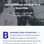 Jack Broadbent Instagram – Thanks for the love, Bluesdoodles!

Read more @ link in bio under “Bluesdoodles Review”