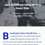Jack Broadbent Instagram - Thanks for the love, Bluesdoodles! Read more @ link in bio under "Bluesdoodles Review"