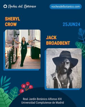 Jack Broadbent Instagram - I’m excited to announce I’ll be opening for @sherylcrow at @nochesbotanico in Madrid on the 25th June. Tickets go on sale on the 20th February. Can’t wait to come and have some fun! 😎 #jackbroadbent #sherylcrow #nochesbotanico #madrid #spain