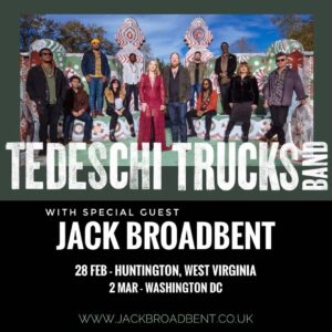 Jack Broadbent Instagram - BIG NEWS: Thrilled to be joining @derekandsusan for my first 2 shows of 2023 in the USA next month. Rock n Roll 🤘#jackbroadbent #tedeschitrucksband #derektrucks #susantedeschi #usa