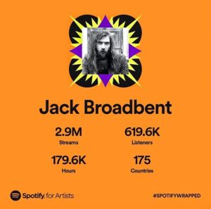 Jack Broadbent Instagram - Thanks for listening everyone. For new Vinyl, t-shirts and Cds check out my shop on my website. Link in bio. Happy holidays, love Jack ♥️ #jackbroadbent #swag