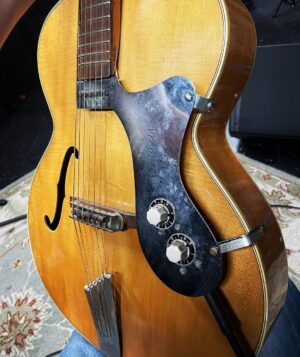 Jack Broadbent Instagram - Thanks to Sam Ohlhausen from Son Volts team for reinforcing the pick up on Marilyn. A little TLC goes a long way! #guitarrepairs #hofner #vintageguitar #goodasnew