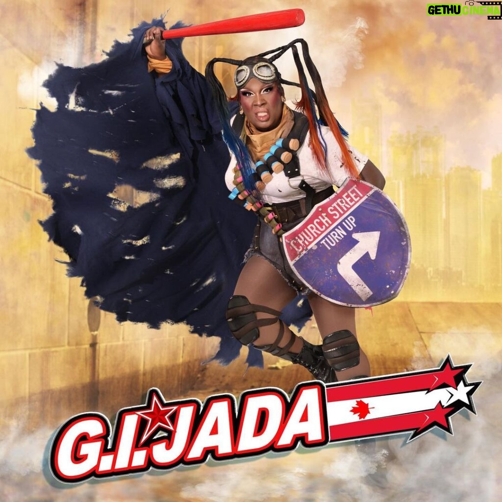 Jada Shada Hudson Instagram - 🚧G.I.⭐️JOE …..meet…..G.I.⭐️JADA🚧 . Jumped out a burning plane to find the judges because they wanted me to go bigger in the Rusical🤷🏾‍♀️ am an XL that’s not Big enough Saweeeetie….. . Had a long day in the apocalypse in this custom made look…Everything was made and torn and dyed etc to look distressed. The hand made street sign to represent my @churchwellesleyvillage in Toronto my Home was so ICONIC ⤴️. . 👗 @leelandxo 👢 @weareshoefreaks 📸 @thats_hawesome Assisted by bestie 👩🏾‍🤝‍👩🏼 @baby_bel_bel