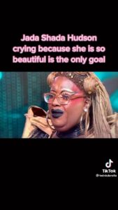 Jada Shada Hudson Instagram - Anyone cries When they feel and look beautiful ? 2023 I want you to wake up look at yourself in the mirror shed a tear and just say “I Am So Beautiful” 🥹😢 ………… @canadasdragrace @wowpresentsplus . 📲 by @twinkderella Btw I did laugh at this video today because I can’t believe I really was crying like that 😳Damnnn was I pregnant 🤰🏾on set and didn’t know? @bhytes @bradgoreski @tracimelchor 😂 #selflove #youarebeautiful #blackgirls #makeuplover #canadasdragraceseason3 #canadasdragrace #jadashadahudson