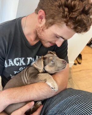 Jake Austin Walker Instagram - Move over Pedro, there’s a new daddy in town 🥹🐶

Meet ATLAS ❤️ 

1,000x over thank you from the bottom of my heart to @thelabellefoundation for my new best friend. 10/10 service, care, and hospitality. 

Best early bday gift ever.