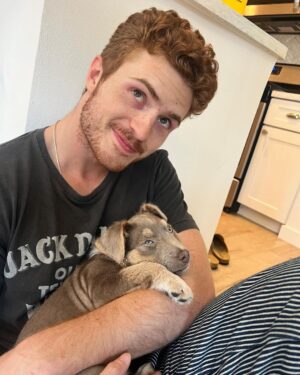 Jake Austin Walker Instagram - Move over Pedro, there’s a new daddy in town 🥹🐶

Meet ATLAS ❤️ 

1,000x over thank you from the bottom of my heart to @thelabellefoundation for my new best friend. 10/10 service, care, and hospitality. 

Best early bday gift ever.