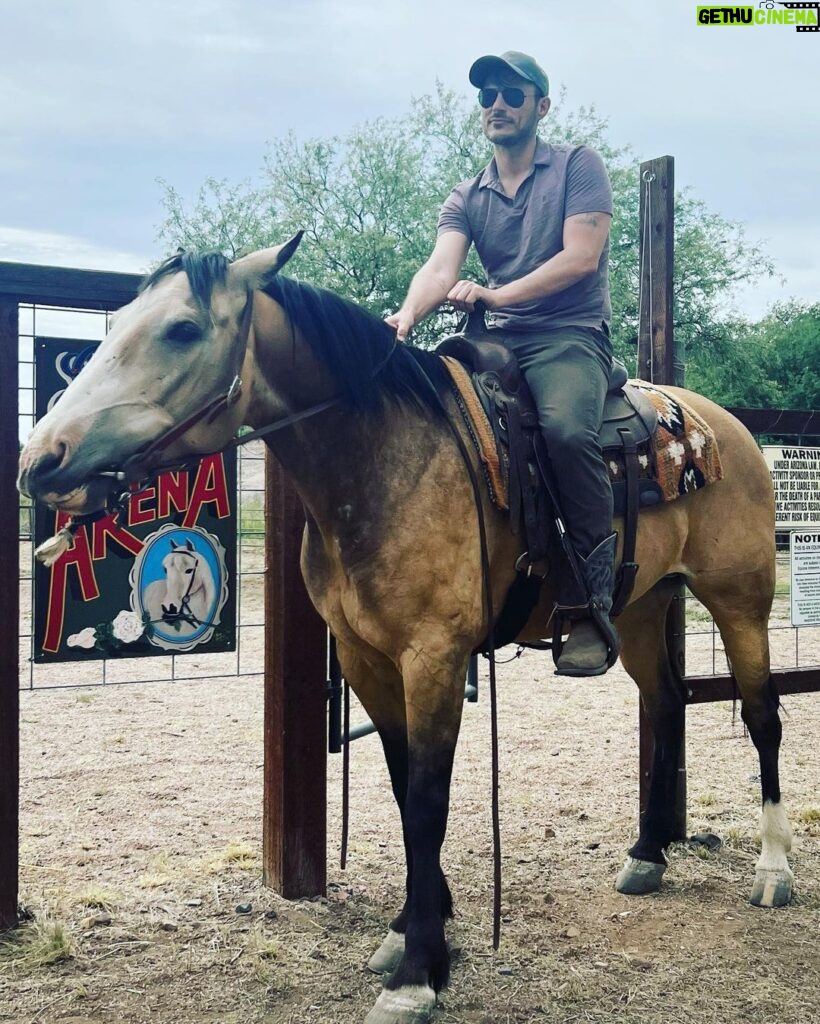 Jake Helgren Instagram - Been since I was a kid on my granny’s ranch in Smithville Texas since I rode a horse…but it’s kinda like riding a bike, only a trillion times better cause what you’re riding is pure magic. 🐴 💫 fell in love with this buck skinned girl Cricket onset—even got to gallop the last day. Pure magic. Scroll => for full riding action + token evil laugh. . . . @ninthhousefilms #ninthhousefilms #directorlife🎬🎥 #comingsoon Rancho San Cayetano