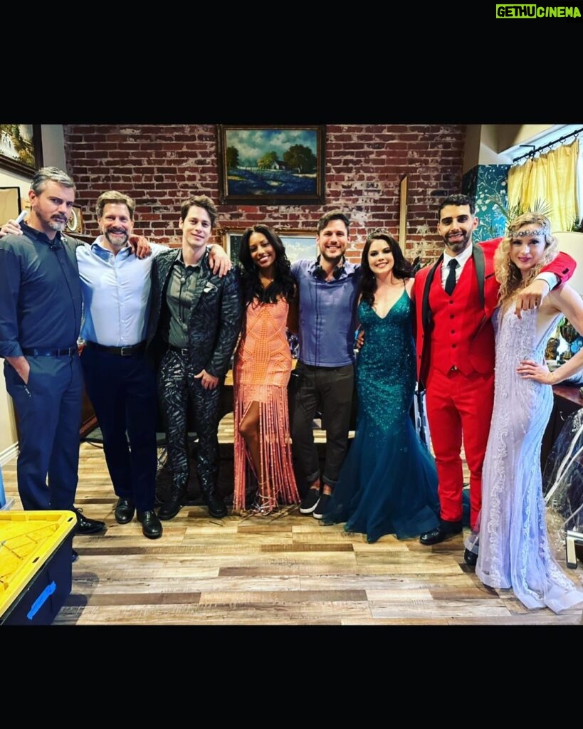 Jake Helgren Instagram - Flashback Friday to this beautiful, fun, insanely talented cast—not one bad egg in the bunch. Watch them all in MURDER AT THE MURDER MYSTERY PARTY, out now on @tubi 🔪🔪! @ssavannahsmithh Jason Brooks @mr.samersalem @emilygoss650 @graciegillam @catherinetoribio @trentculkin @hishberg DEVASTATED I did not get a photo with my boy @bretmeetsworld or the supreme @officialclaudiachristian , who I have been a fan of forever—my two deliciously devilish performers, & also class acts. Thank you all for a fun ride!!! . . #tubithrillers #tubitv #marvistaentertainment #ninthhousefilms #directorlife🎬🎥 Hollywood, California