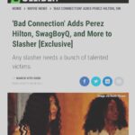 Jake Helgren Instagram - More love from @collider on our stellar cast in Bad Connection. 🙌 . . . @ninthhousefilms @nicelyentertainment #horrormovies #badconnection #slashermovies West Hollywood, California