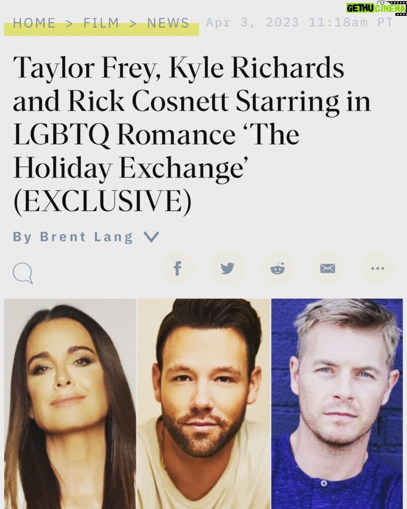 Jake Helgren Instagram - Welp, thank you @variety , the cat is out of the bag! My third LGBTQ+ holiday romance coming your way this holiday season. 🎄 The Holiday Exchange stars this beautiful cast @taylorfrey @rickcosnett @kylerichards18 @mr.samersalem @dantheman7886 @camila @axemefink @thenickadams @kyledeanmassey @joeaaronreid @theleejones @coltontran @blakecoopergriffin and @kevinhager1377 !! Such a fun script from @taylorfrey and thanks to my boys @taylorfrey and @kyledeanmassey for helping bring this beauty to life! ❄️ 🎥: @hmartinez_dp 🖼️: @artdaddybarrios 👗: @letlastyleyou 💄: @makeupbyjacqie 👱: @sweetdreamsmakeup Production: @kristifor @chris_k422 @chase_sells_atl @joshua_reeves503 🥰 . . #highteaproductions Los Angeles, California