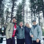 Jake Helgren Instagram - Happy holidays from our little film family @ninthhousefilms to all of you. 🌲❄️🎅🎁 @autumnfederici @kristifor @chris_k422 Big Bear Lake, California