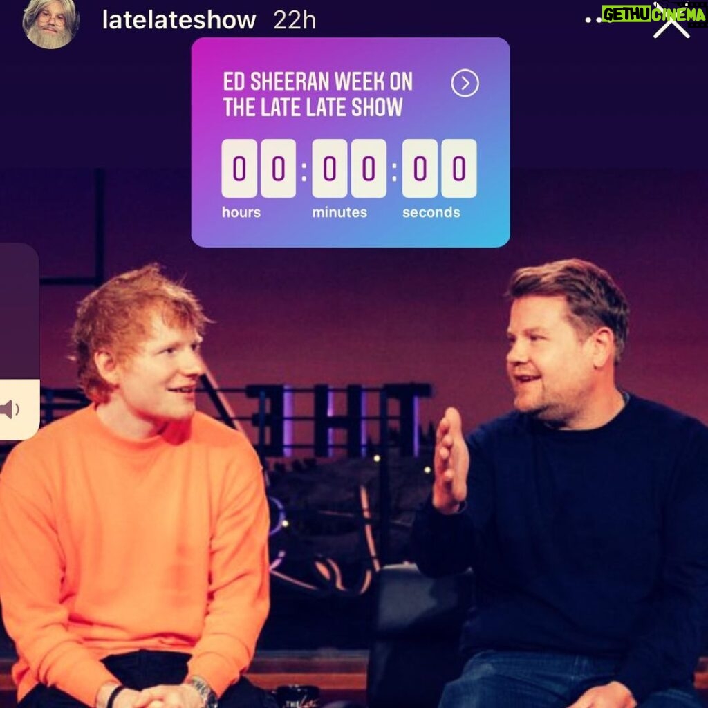 James Corden Instagram - All this week. Every night. 4 songs. Sketches. Interview. And so much more. @teddysphotos joins @latelateshow every night this week!