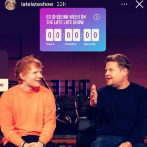 James Corden Instagram - All this week. Every night. 4 songs. Sketches. Interview. And so much more. @teddysphotos joins @latelateshow every night this week!