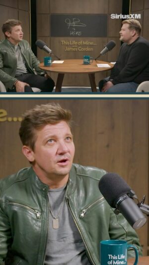 James Corden Instagram - Coming face-to-face with his demise confirmed @jeremyrenner lives without fear. Listen to his unbelievable tale and road to recovery in our series premiere episode on @siriusxm. Link in bio.