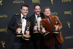 James Corden Instagram - Hello, I know I don’t often post things here, or many places really. And I joke about it on The Late Late Show. 
The main reason for this is I kind of think I’m ‘out there’ enough as it is, what with making a show on TV everyday and stuff. The last thing anyone needs is a picture of my brunch! 
But as I sit here now, and I look back on 2019, I feel kind of overwhelmed by it all to be honest. From hosting over a hundred Late Late Shows. Hosting the Tony awards for the second time, which was a night I’ll never forget. And finishing the year by writing and producing Gavin and Stacey. Watching the show go out on Christmas Day with my family and Ruth is something I’ll cherish forever. 
It’s all gone so fast, but I’ve loved every second of this year. 
I can’t help but feel that if I could tell my 12 year old self that this would be his life, his head would explode! 
I hope next year brings you everything you need. 
I feel very lucky to be in your orbit from time to time and I don’t take it for granted. 
Happy New Year, wherever you are.
The years go by so fast, Let’s hope the next beats the last.
All my love
James x