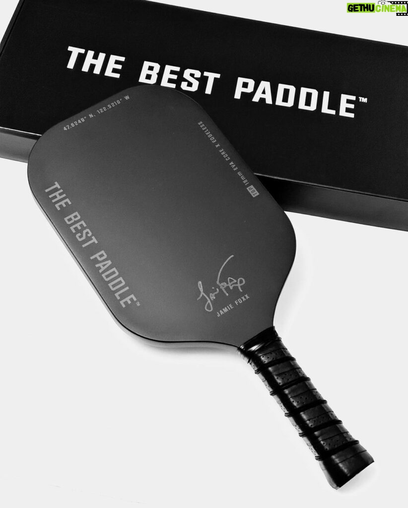 Jamie Foxx Instagram - Dropping The All New (Limited) TBP 16mm Eva Core X - Jamie Foxx Signature Paddle! This sleek design features a 16mm thickness with EVA Core X Technology for optimal performance on the court. The EVA foam core provides a dampened sound that is unlike any other paddle. The unibody carbon fiber edgeless mold provides even more strength to the paddle overall. The all-black design is accented with Jamie Foxx's signature for a touch of style. This paddle probably has the most powerful punch packed into a pickleball paddle that's currently on the market. The larger sweet spot allows for more power and controlled dink accuracy. It ships in an all new black box. *Please not that this paddle is for recreational play only. USAPA sanctioned tournaments currently won't allow this paddle technology due to the powerful deflection. Elevate your game with this top-of-the-line paddle! #pickleball #jamiefoxx
