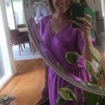 Jane Hall Instagram - Heading out tonight… if you love an elastic waist and glorious colour, this is the satin skirt and extended shoulder v tee from @cereslife . Just a CSA for the discerning lover of comfort dressing… 💕