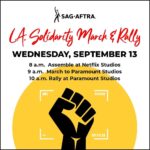 Janet Varney Instagram - RN! @sagaftra: ✊L.A. Members Assemble! Today's the day we're taking over Hollywood, marching from Netflix (1456 N Van Ness) to Paramount (5433 Melrose Ave.)! Get ready to show them the strength of performers (and special guests)! 🚀💫#SagAftraStrong