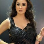 Jannatul Ferdous Oishee Instagram - Beyond own form 🖤 Wearing @meherofficials Makeover by @samina_sara.official at @elegant_makeover