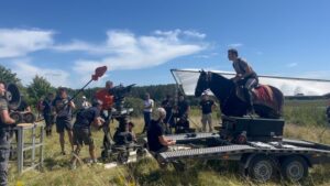Jannik Schümann Instagram - This is a wrap for SISI SEASON 3 - bye Franz, bye moustache!

Thanks to everyone who was involved in the project for four exciting shooting months in Latvia and Lithuania.

@sisi.rtl @rtlplus @storyhouseproductions #sisi #season3 #wrap